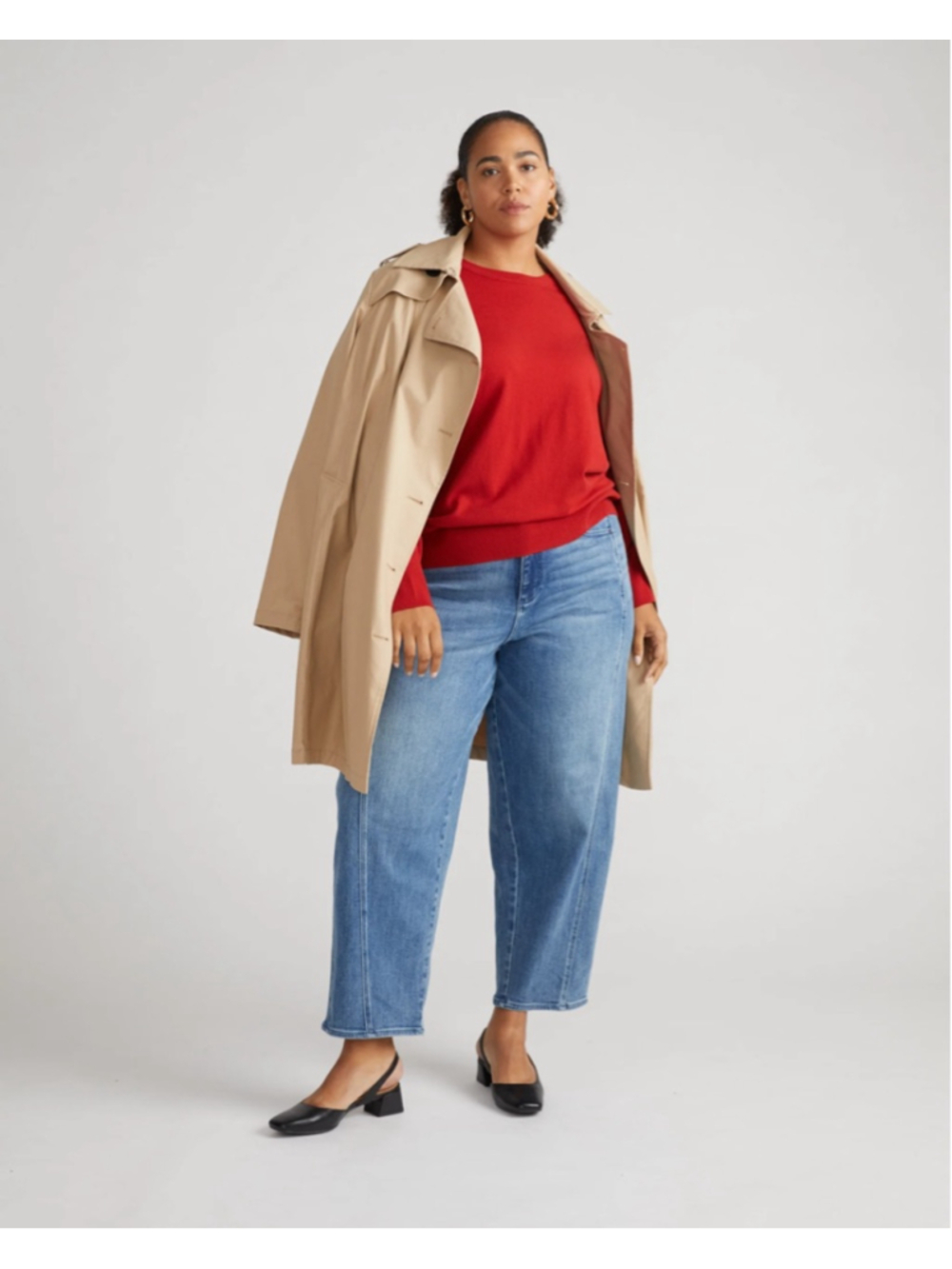 Universal Standard Dakota Twisted Leg Jeans Montana Blue Denim Plus Size